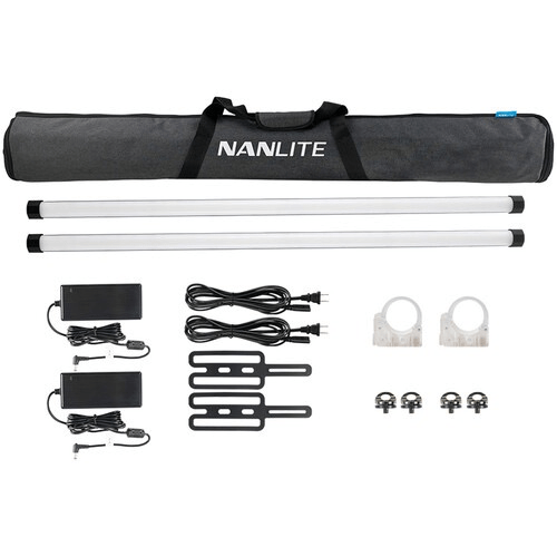 Nanlite Pavotube Ii 30X Rgbww Led Pixel Tube 2-Light Kit With Internal Battery