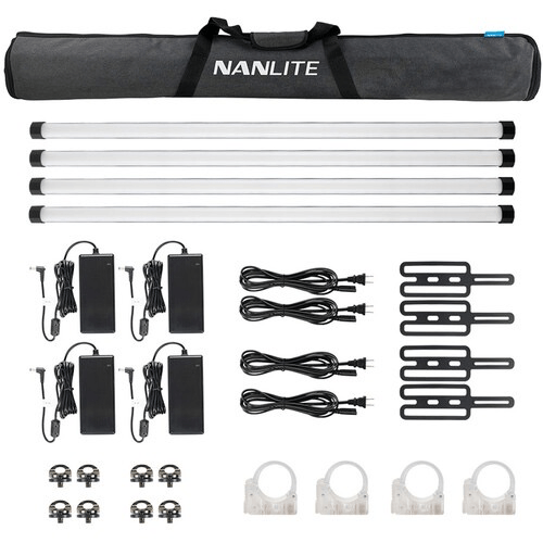 Nanlite Pavotube Ii 30X Rgbww Led Pixel Tube 4-Light Kit With Internal Battery