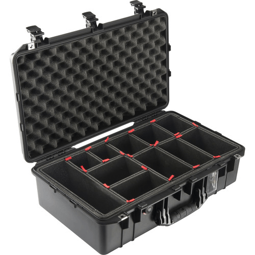Pelican 1555Air Carry-On Case With Trekpak Dividers (Black)