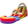 Premium Inflatable Water Slide For Kids 15 Ft Rainbow Cloud Bouncer with Blower