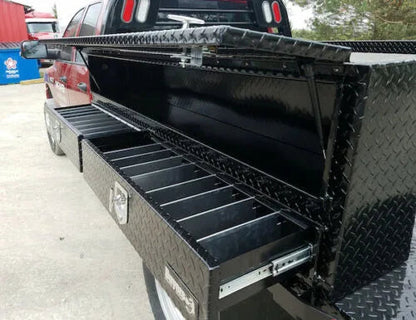 88" Black Diamond Tread Aluminum Contractor Truck Box w/Drawers
