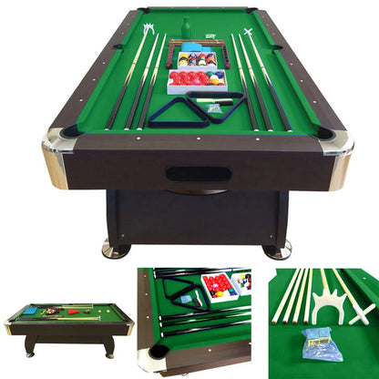 8' Feet Billiard Pool Table Snooker Full Set Accessories Game Vintage Green 8FT