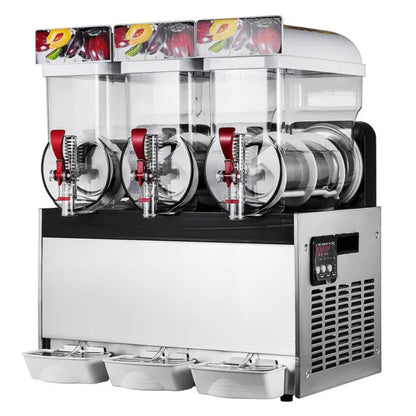 45L Commercial 3Tank Frozen Drink Slush Slushy Making Machine Smoothie Ice Maker
