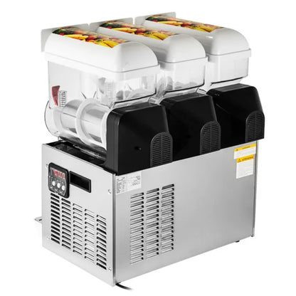 45L Commercial 3Tank Frozen Drink Slush Slushy Making Machine Smoothie Ice Maker