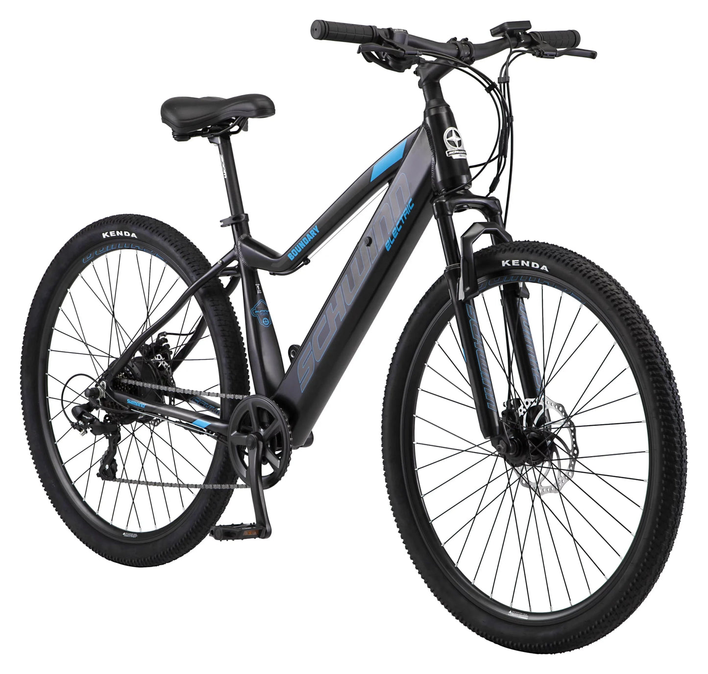 Schwinn 29-in Boundary Unisex Electric Mountain Bike, Black, 250w Motor