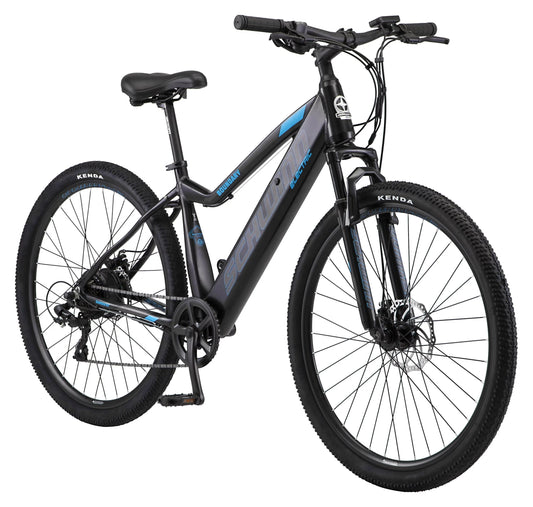 Schwinn 29-in Boundary Unisex Electric Mountain Bike, Black, 250w Motor