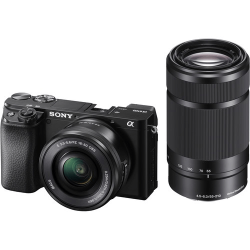 Sony Alpha A6100 Mirrorless Digital Camera With 16-50Mm And 55-210Mm Lenses