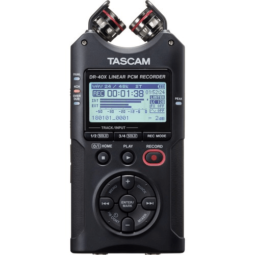 Tascam Dr-40X 4-Channel / 4-Track Portable Audio Recorder And Usb Interface With Adjustable Mic