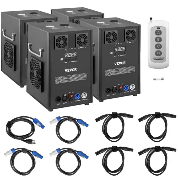 VEVOR 4pcs Large Cold Spark Machine 700W DMX Stage Firework Machine 6.6-9.8ft DJ