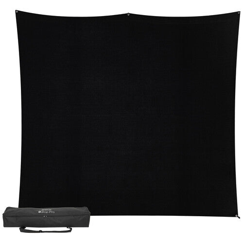 X-Drop Pro Wrinkle-Resistant Backdrop Kit - Rich Black (8' X 8')