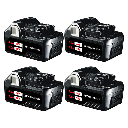 X4 18V/36V 6.0Ah Lithium-Ion Replacement Battery For Metabo Hpthitachi Multivolt Battery / 371751M 372121M Bsl36A18 Bsl36B18